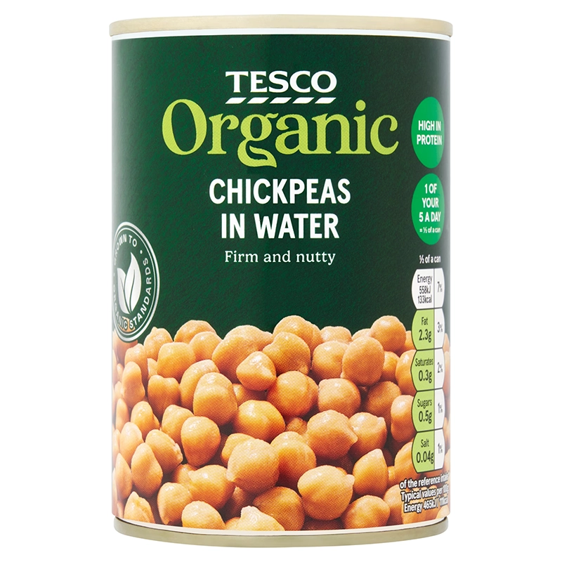 Tesco Organic Chickpeas in Water 400g