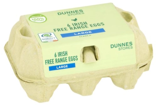 Dunnes Stores 6 Irish Free Range Eggs Large