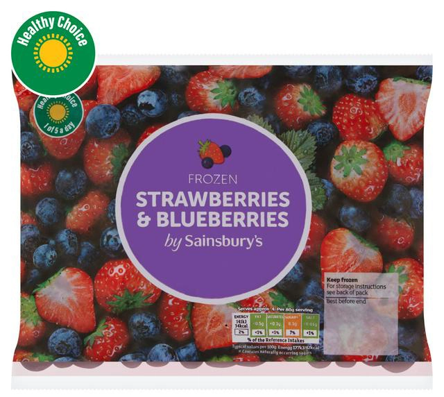 Sainsbury's Frozen Strawberries & Blueberries 360g