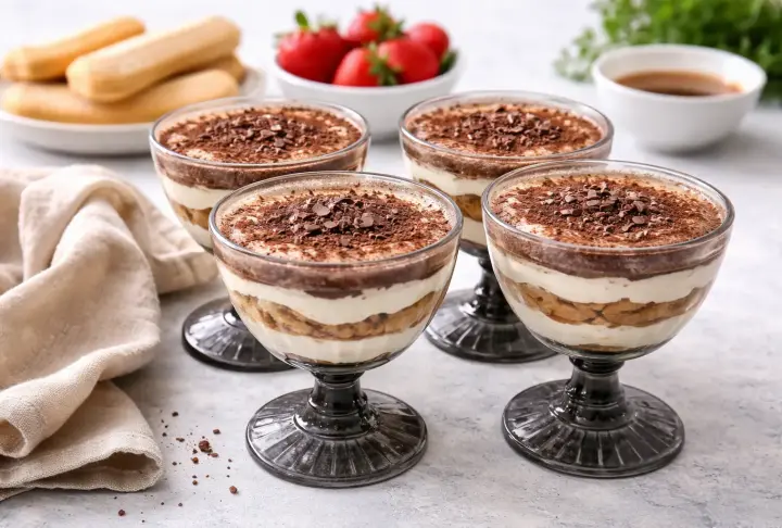Protein-packed Vanilla Tiramisu Jars