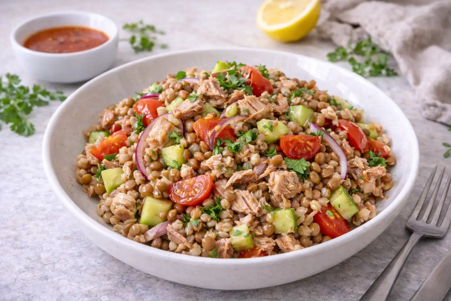 Balanced Bowl: Healthy Tuna, Grains & Veggies Recipe