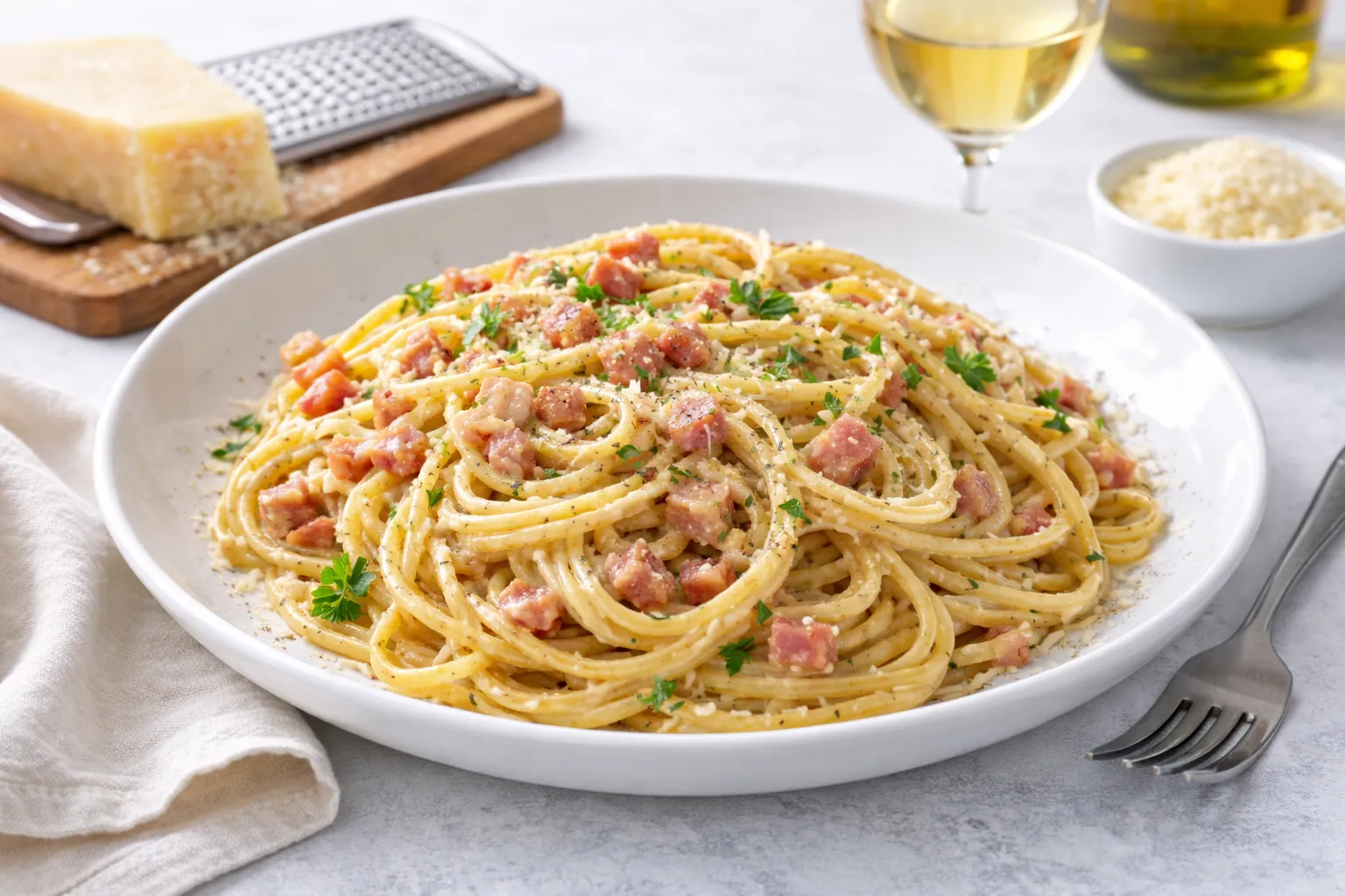 Lighter Turkey Carbonara