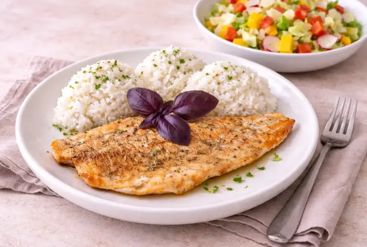 Protein-packed Trout and Rice Meal for a Fit Lifestyle