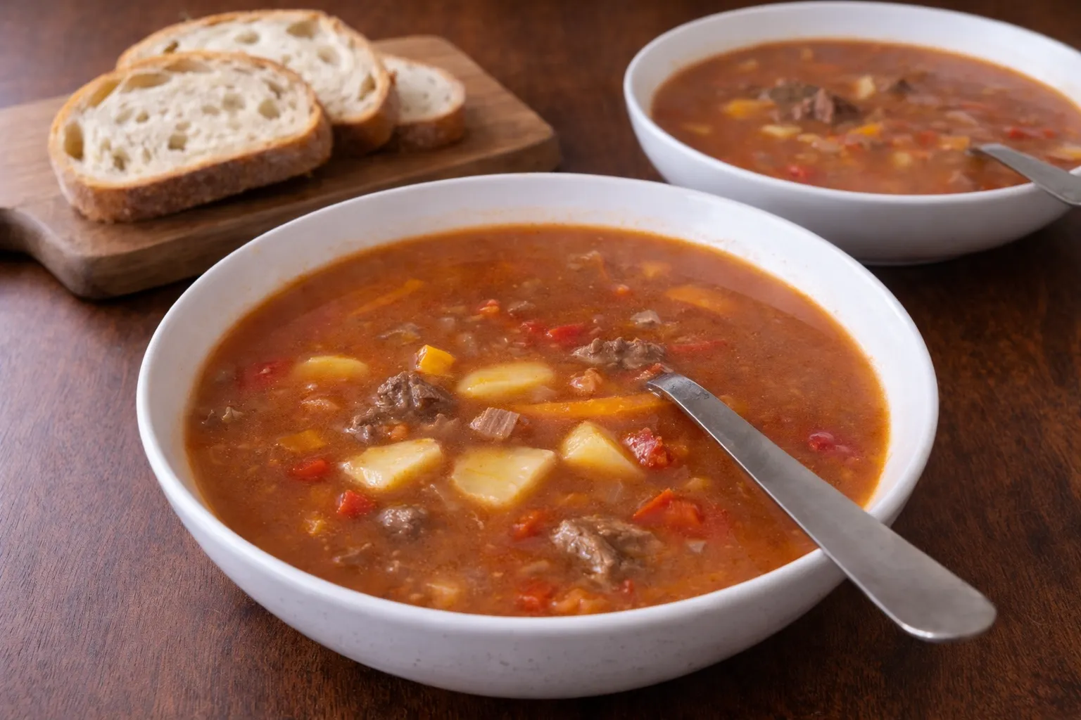 Comforting Beef Stew-style Soup Full of Flavour and Protein