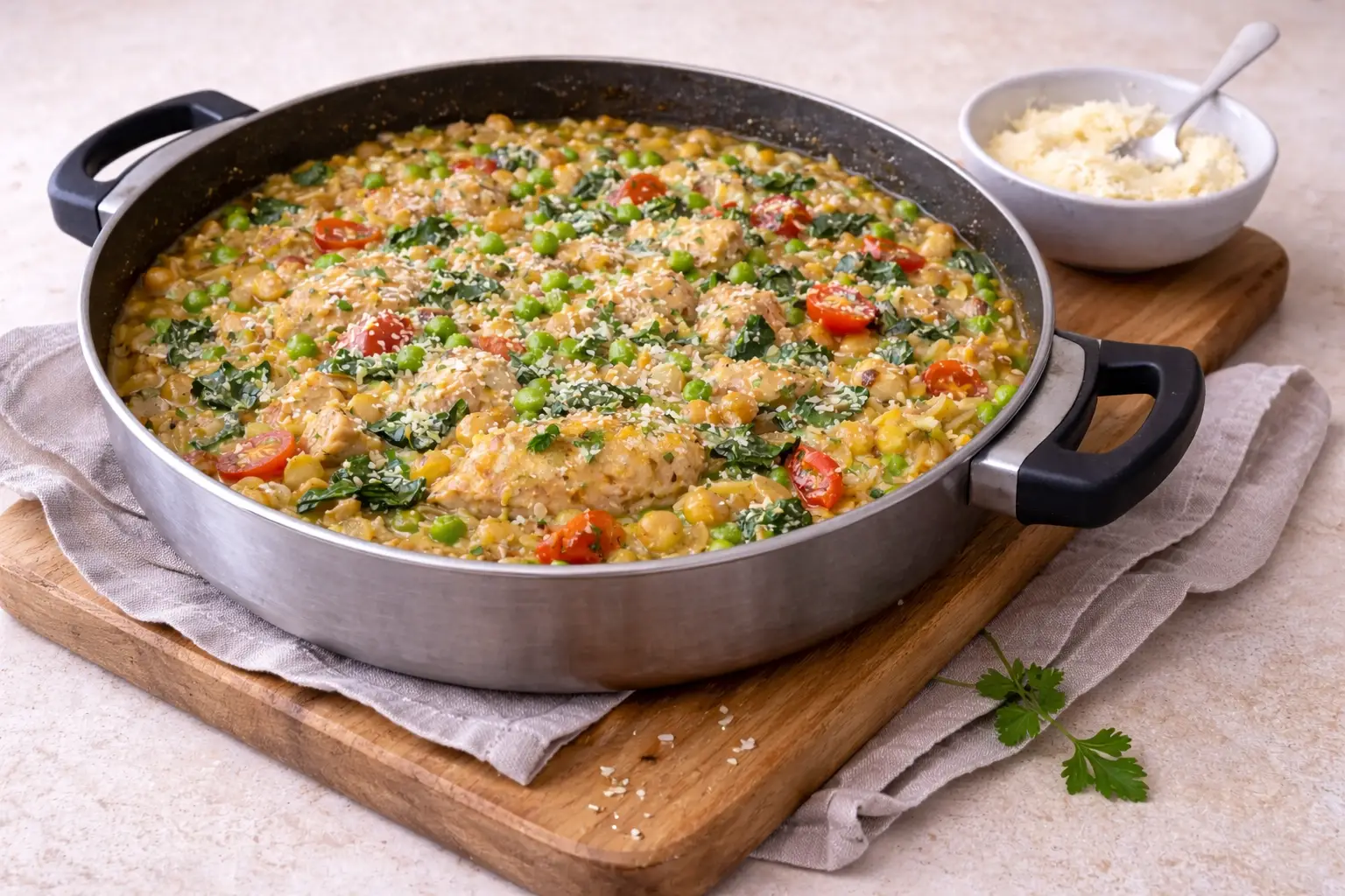 Family-friendly Chicken Orzo with Garden Veg: Protein-packed Dinner