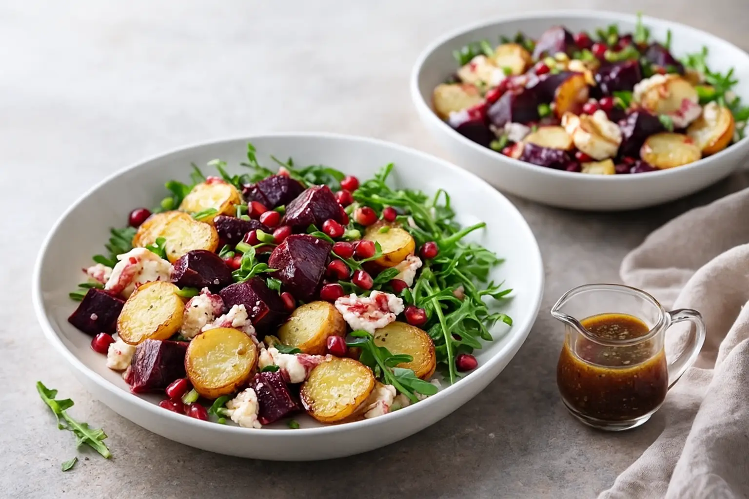 Roasted Beetroot and Potato Salad with Goat’s Cheese