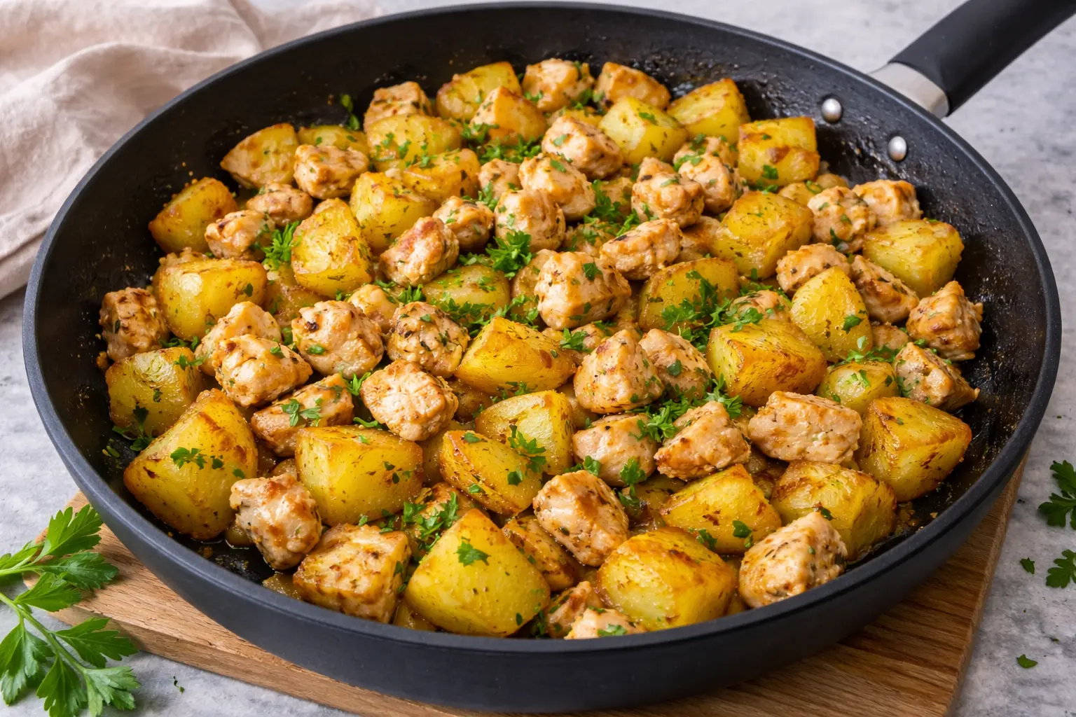 Simple & Delicious Garlic Butter Chicken with Potatoes: Healthy Weeknight Recipe