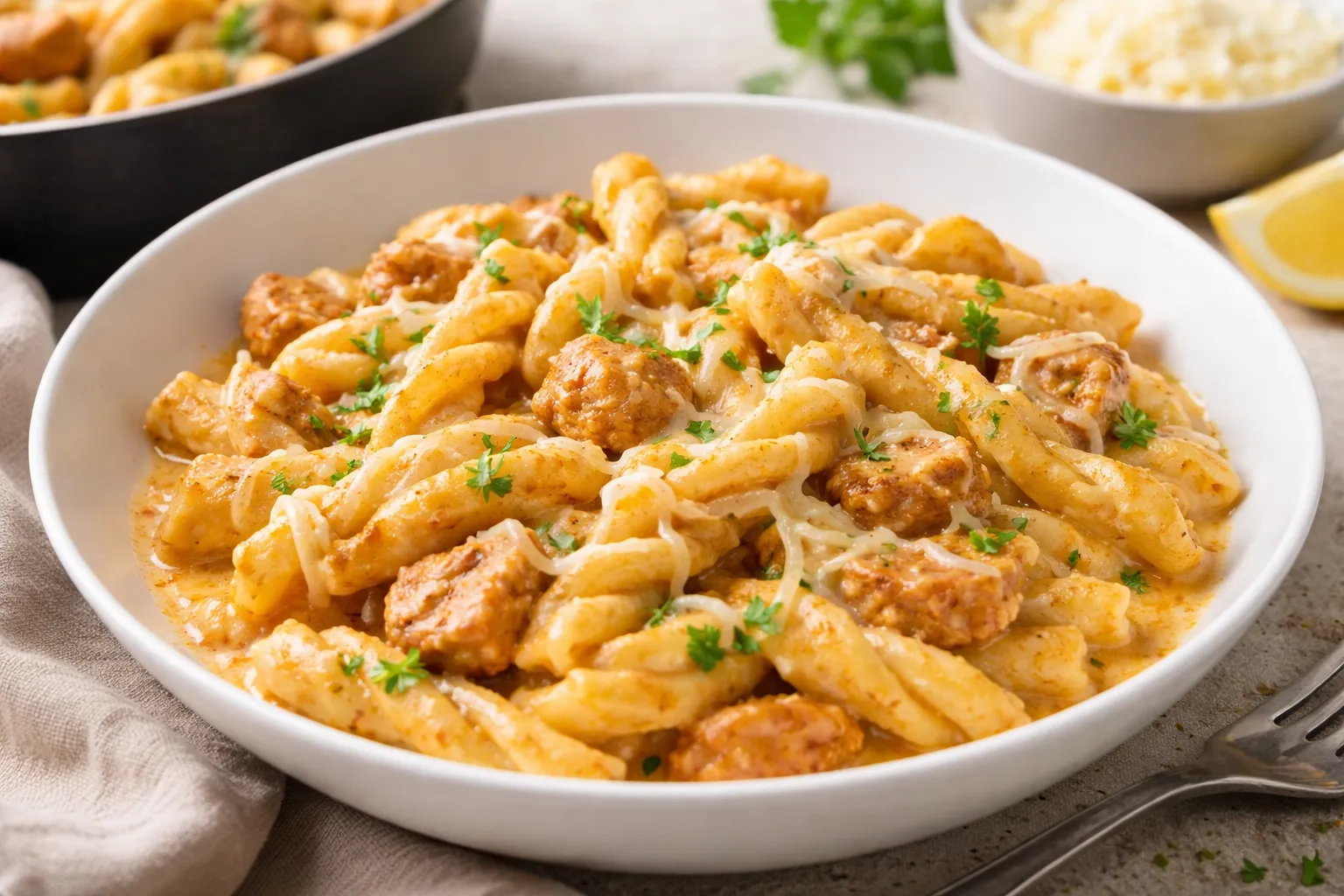 Alfredo-style Paprika Chicken Pasta for a Fit Lifestyle