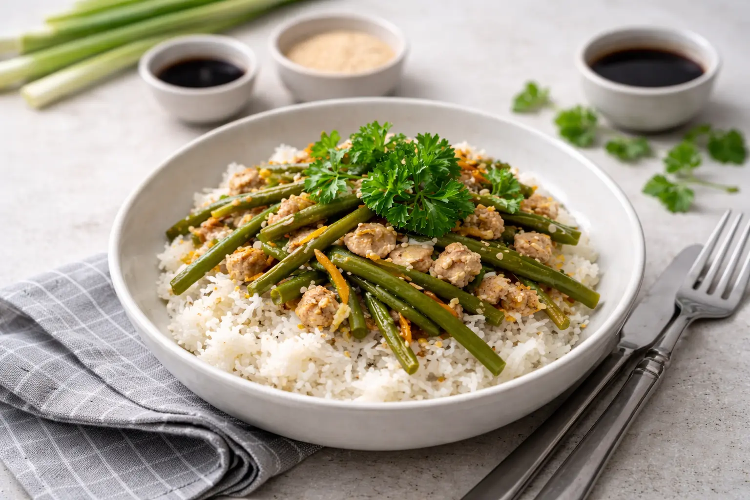 Healthy Turkey Mince with Green Beans
