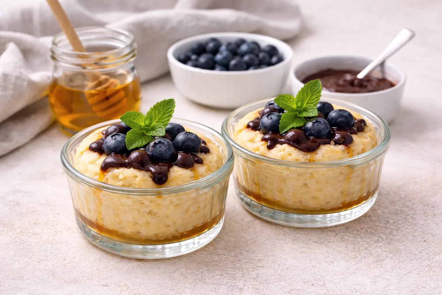 Quick Yoghurt Mug Cake with Banana and Chocolate