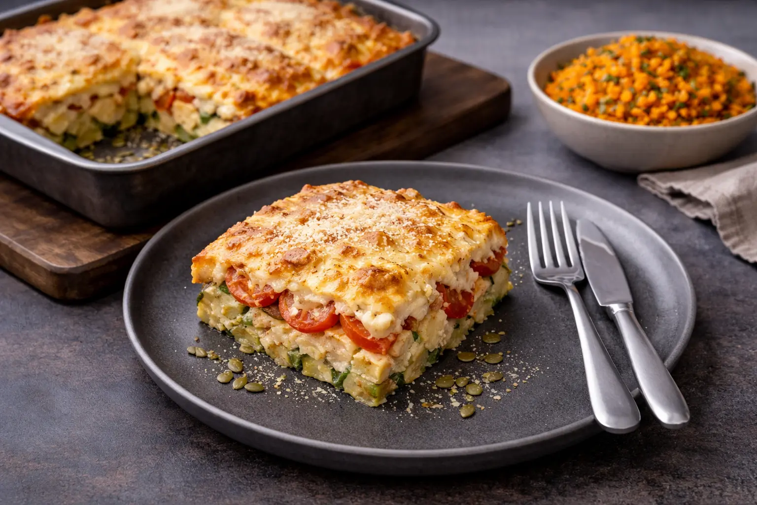 Fitness Friendly Chicken Courgette and Cheese Casserole