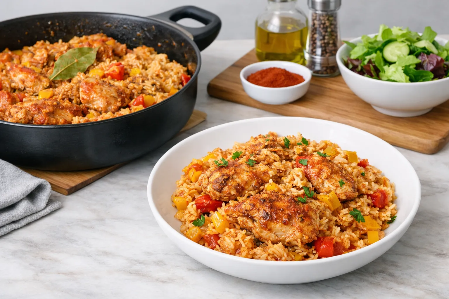 Paprika Chicken and Rice: One-pot Dinner