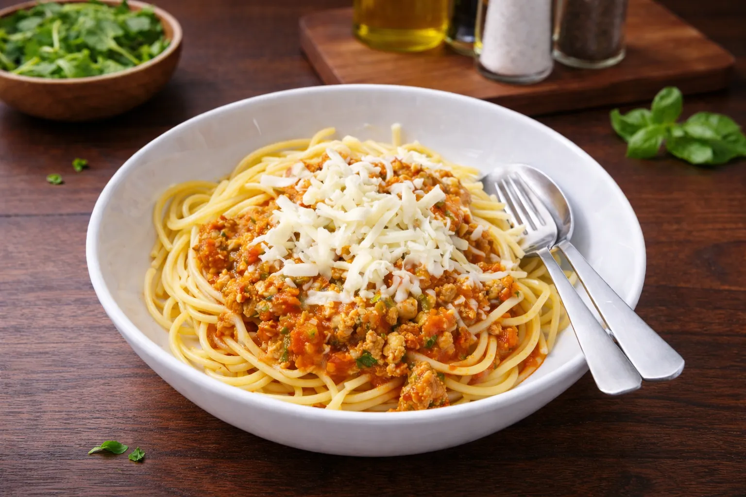 High-protein Turkey Mince Spaghetti with Courgette