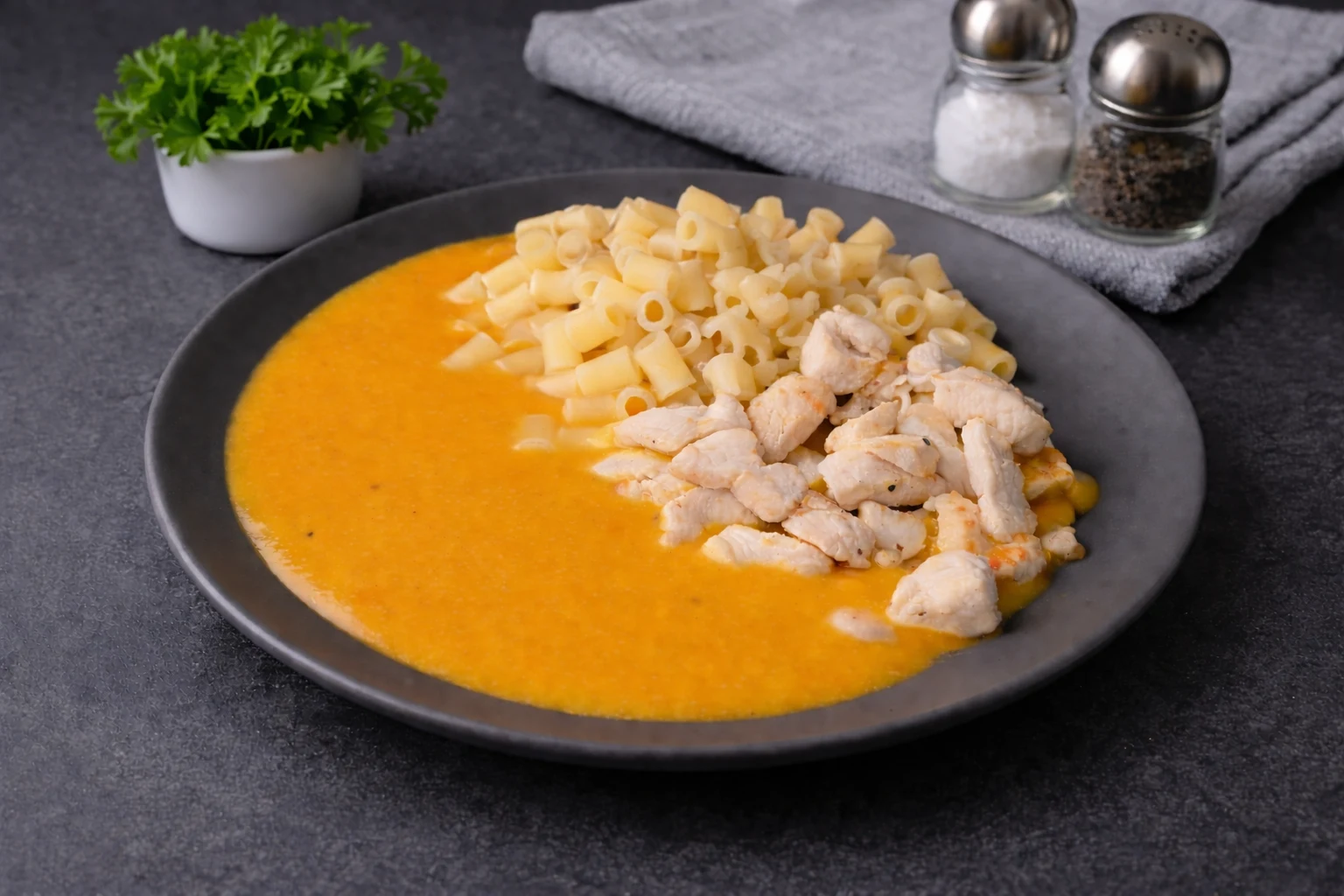 High-protein Chicken with Creamy Root Vegetable Sauce