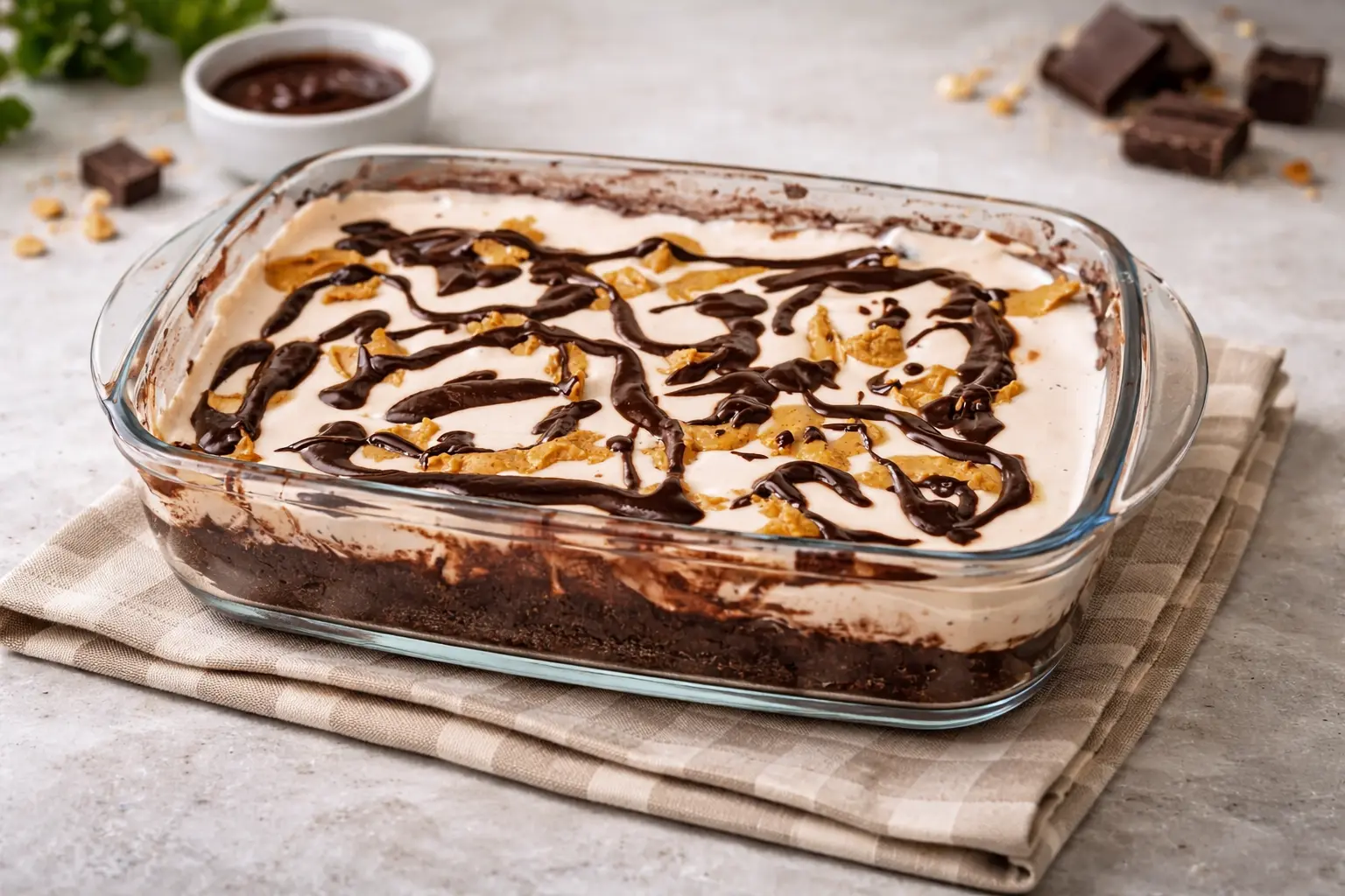 High-protein Chocolate Banana Breakfast Bake
