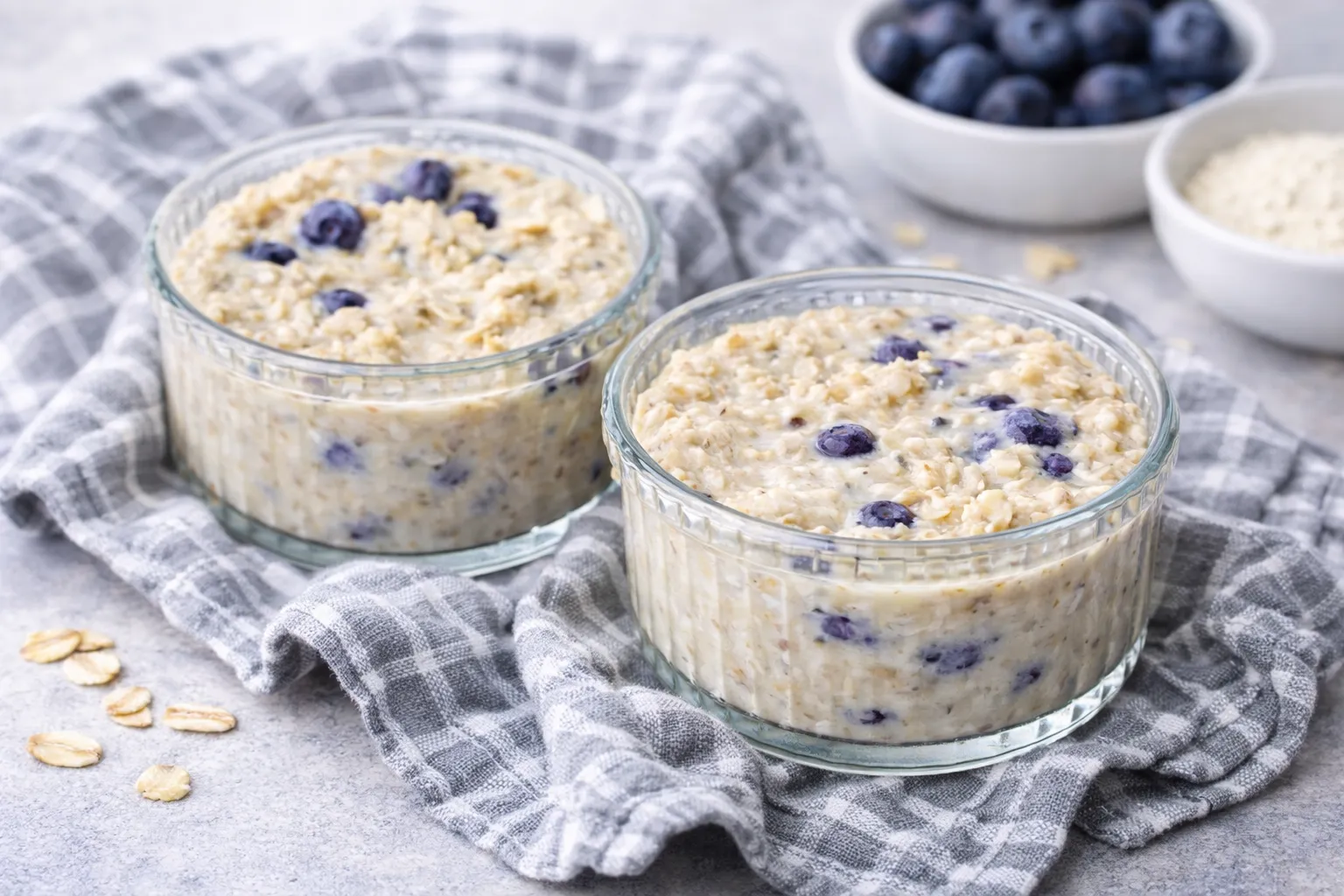 High-protein Blueberry Oat Pots