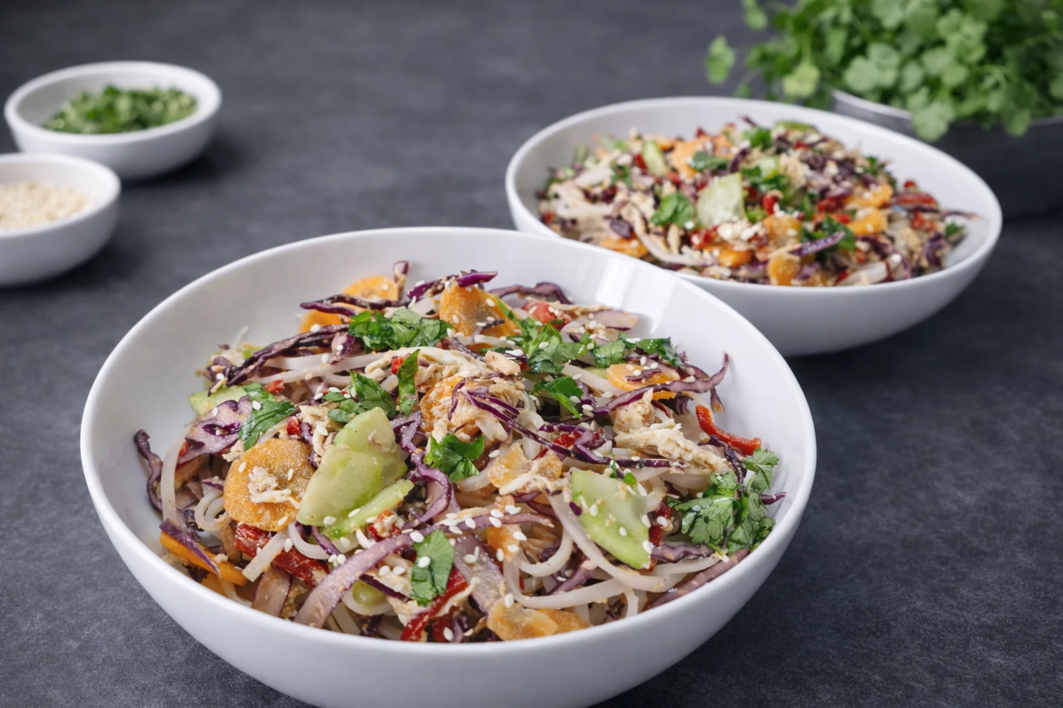 High-protein Chicken Peanut Noodle Salad