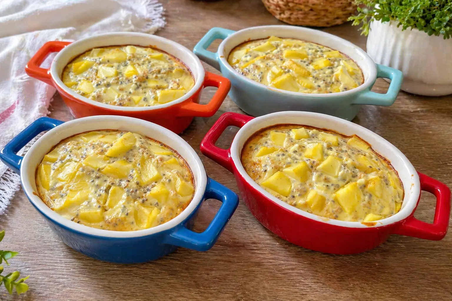 High-protein Mango and Vanilla Snack Pots
