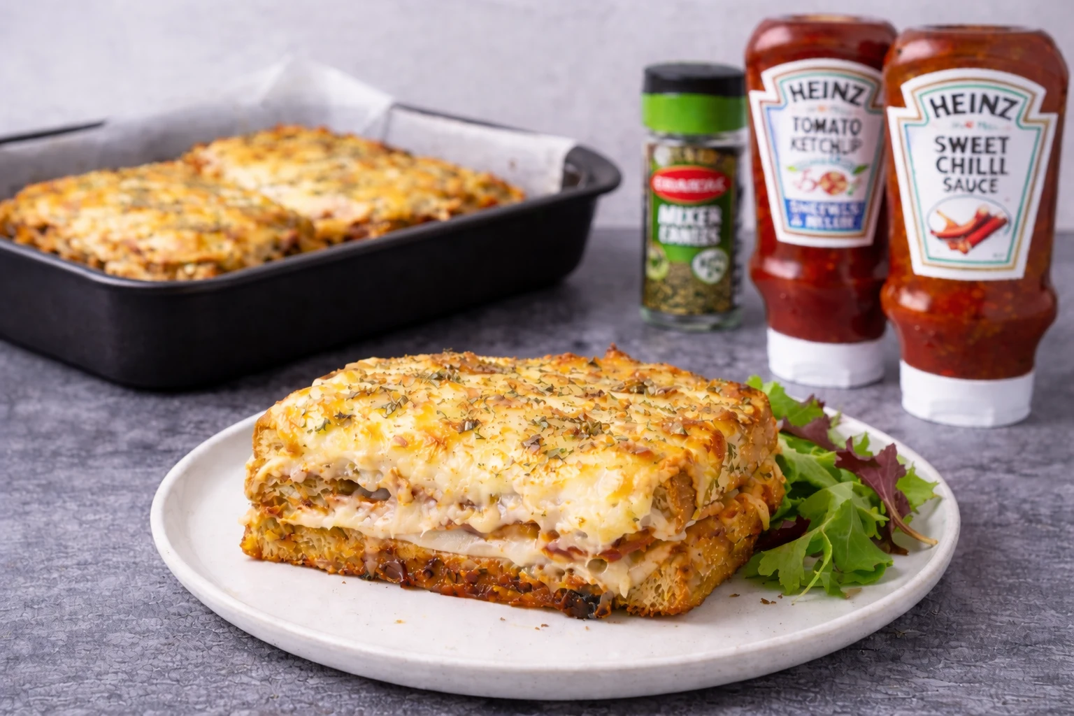 High-protein Pizza Toasts with Turkey and Cheese
