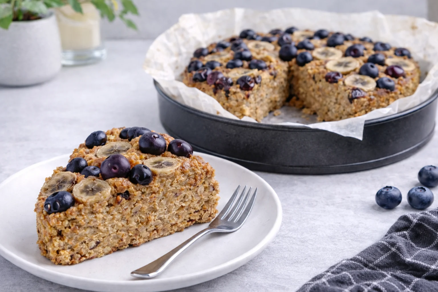 Peanut Butter and Banana Baked Oats