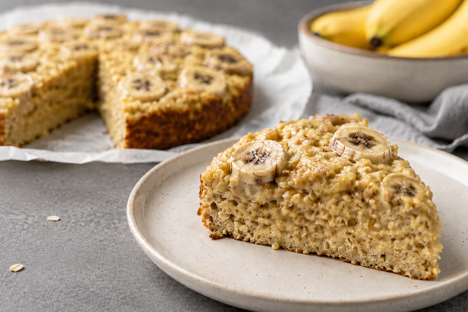 Banana Bread Baked Oats for Meal Prep
