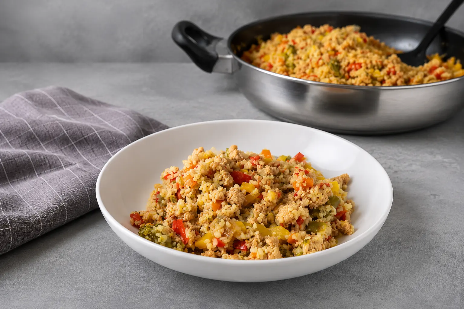 Sriracha Soy Turkey Mince with Bulgur