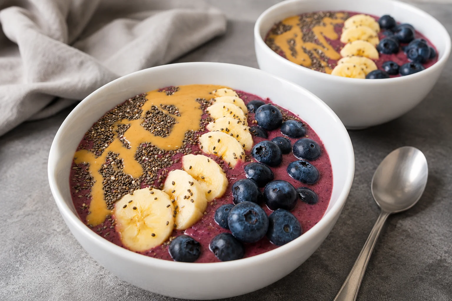 Açaí Bowl with Blueberries and Banana