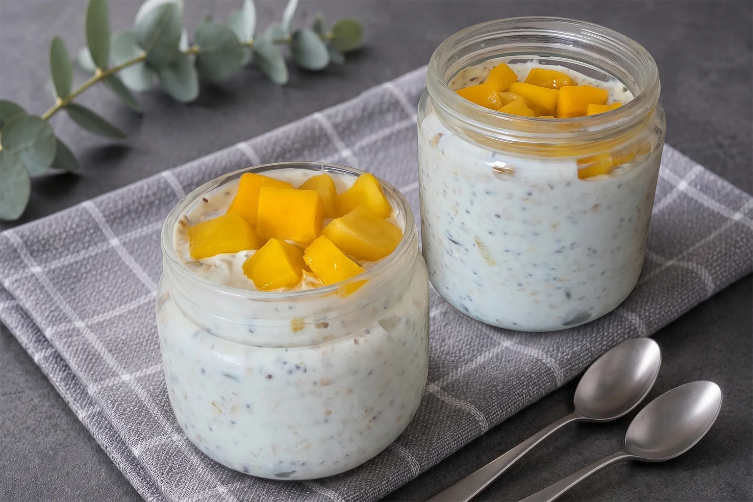 Mango Cheesecake Overnight Oats