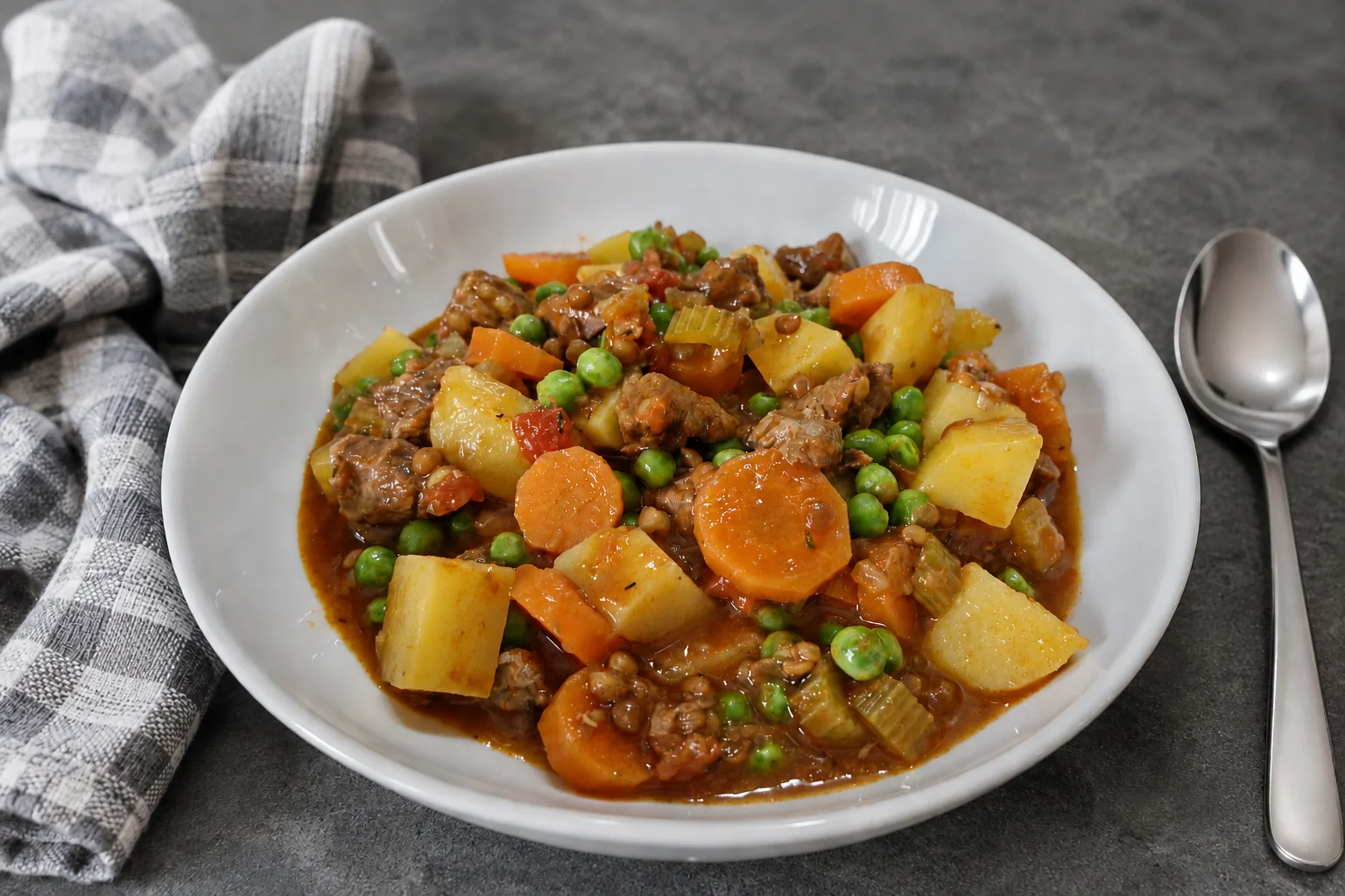 Slow-cooked Beef and Lentil Stew