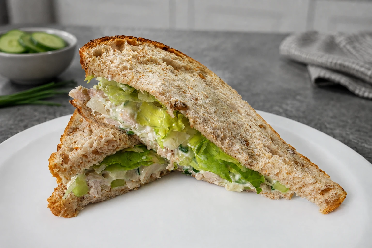 Chicken and Cottage Cheese Sandwich