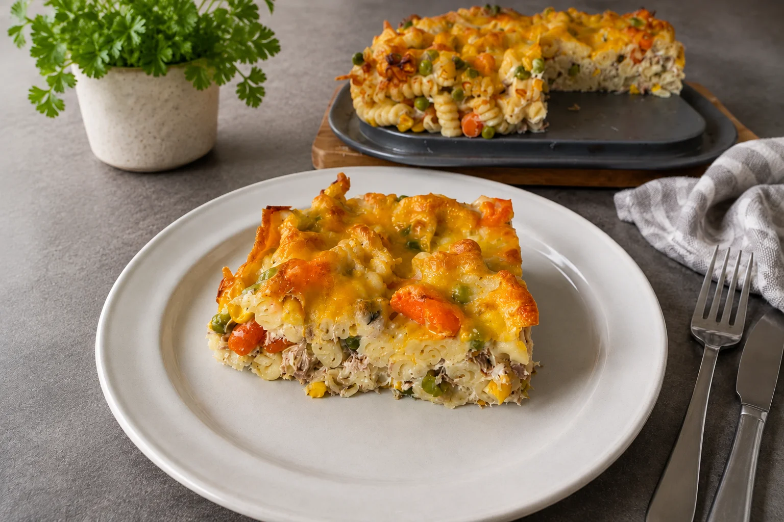 Tuna Pasta Bake with Mixed Vegetables
